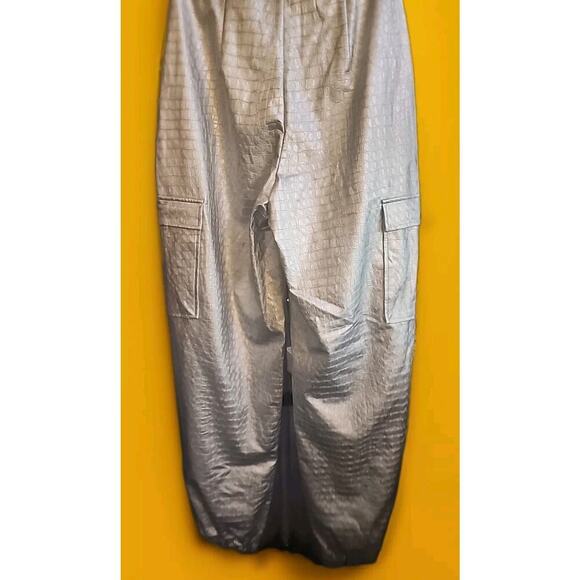 Naked Wardrobe Faux Crocodile Leather Jogger Pants XS Nwt Excellent Comfy Cr6 - Picture 5 of 7